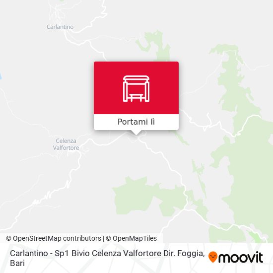 Mappa Carlantino - Sp1 Bivio Celenza Valfortore Dir. Foggia