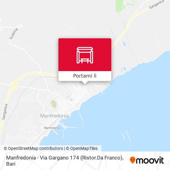 Mappa Manfredonia - Via Gargano 174 (Ristor.Da Franco)