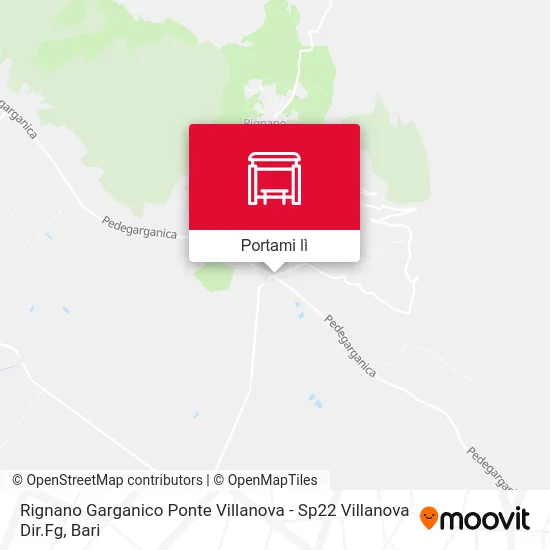 Mappa Rignano Garganico Ponte Villanova - Sp22 Villanova Dir.Fg