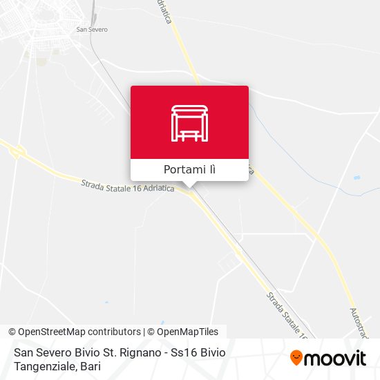 Mappa San Severo Bivio St. Rignano - Ss16 Bivio Tangenziale