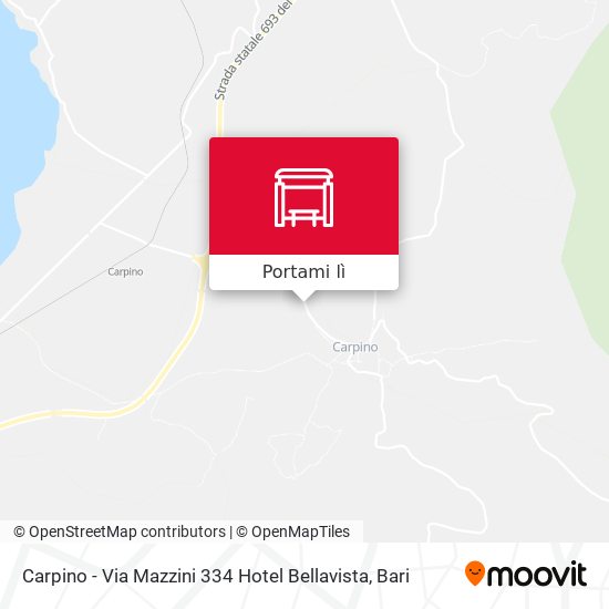 Mappa Carpino - Via Mazzini 334 Hotel Bellavista