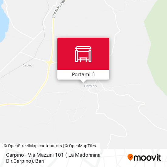 Mappa Carpino - Via Mazzini 101 ( La Madonnina Dir.Carpino)