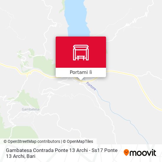 Mappa Gambatesa Contrada Ponte 13 Archi - Ss17 Ponte 13 Archi