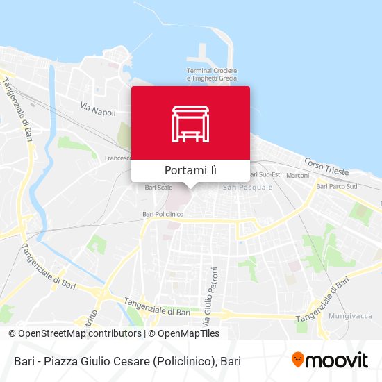 Mappa Bari - Piazza Giulio Cesare (Policlinico)