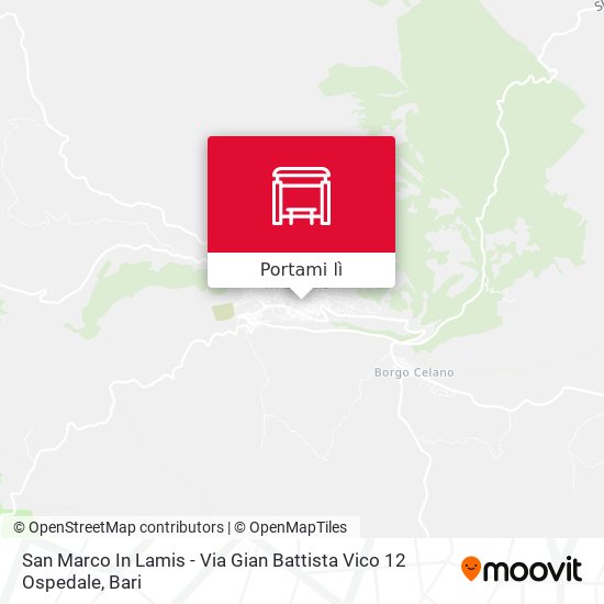 Mappa San Marco In Lamis - Via Gian Battista Vico 12 Ospedale