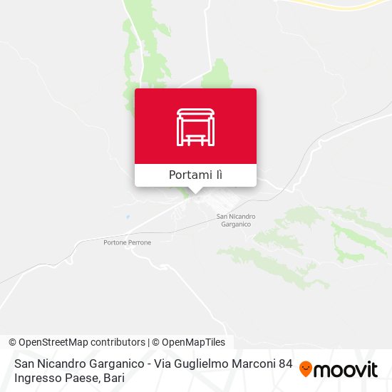 Mappa San Nicandro Garganico - Via Guglielmo Marconi 84 Ingresso Paese