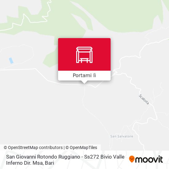 Mappa San Giovanni Rotondo Ruggiano - 	Ss272 Bivio Valle Inferno Dir. Msa