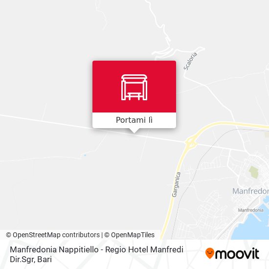 Mappa Manfredonia Nappitiello - Regio Hotel Manfredi Dir.Sgr