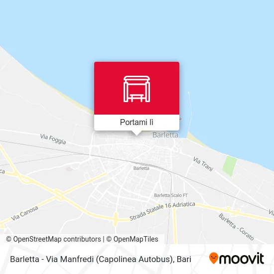 Mappa Barletta - Via Manfredi (Capolinea Autobus)