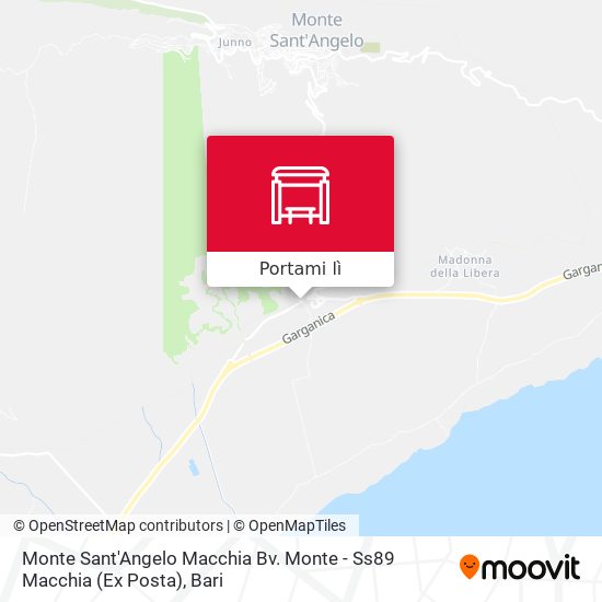 Mappa Monte Sant'Angelo Macchia Bv. Monte - Ss89 Macchia (Ex Posta)