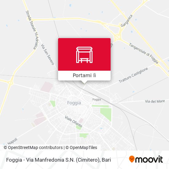 Mappa Foggia -  Via Manfredonia S.N.     (Cimitero)
