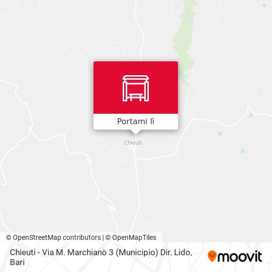 Mappa Chieuti - Via M. Marchianò  3 (Municipio) Dir. Lido