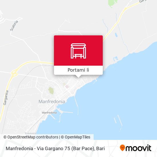 Mappa Manfredonia - Via Gargano 75 (Bar Pace)