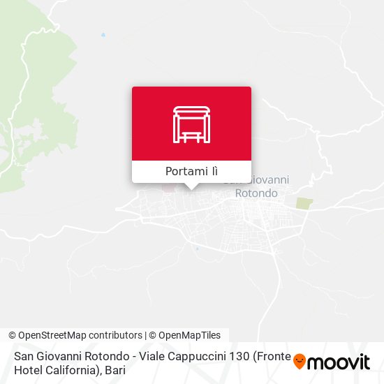 Mappa San Giovanni Rotondo - Viale Cappuccini 130 (Fronte Hotel California)