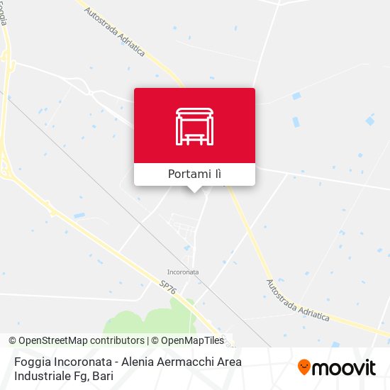 Mappa Foggia Incoronata - Alenia    Aermacchi  Area Industriale  Fg
