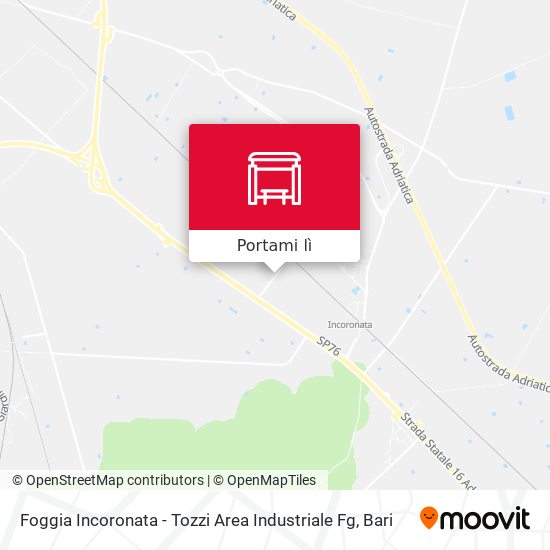 Mappa Foggia Incoronata - Tozzi     Area Industriale  Fg