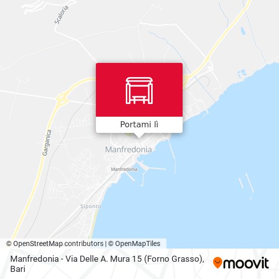 Mappa Manfredonia - Via Delle A.  Mura 15  (Forno Grasso)
