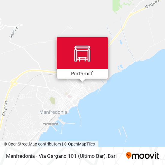 Mappa Manfredonia - Via Gargano 101 (Ultimo Bar)