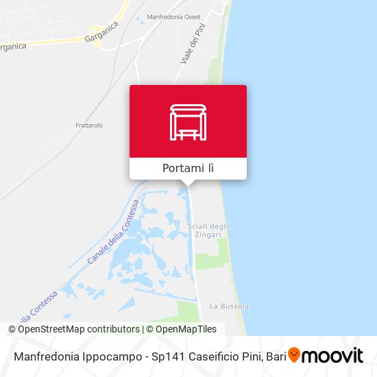 Mappa Manfredonia Ippocampo - Sp141 Caseificio Pini