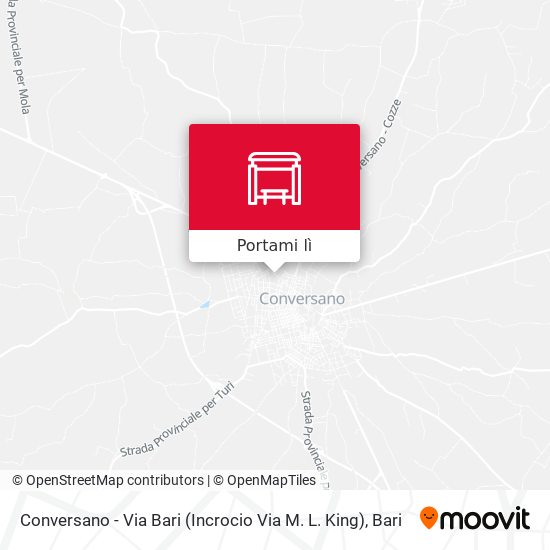 Mappa Conversano - Via Bari (Incrocio Via M. L. King)