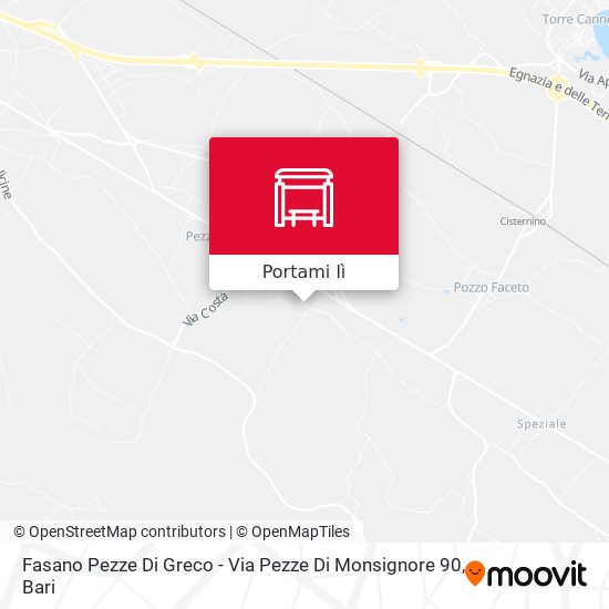 Mappa Fasano Pezze Di Greco - Via Pezze Di Monsignore 90