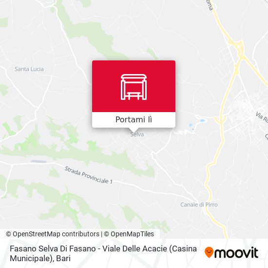 Mappa Fasano Selva Di Fasano - Viale Delle Acacie (Casina Municipale)
