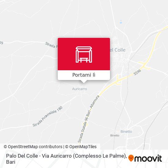Mappa Palo Del Colle - Via Auricarro (Complesso Le Palme)