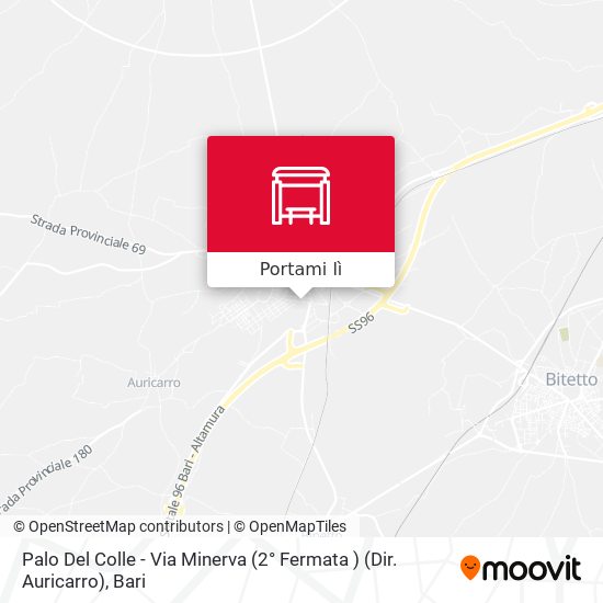 Mappa Palo Del Colle - Via Minerva (2° Fermata ) (Dir. Auricarro)