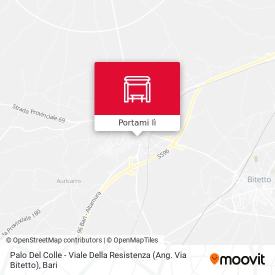Mappa Palo Del Colle - Viale Della Resistenza (Ang. Via Bitetto)