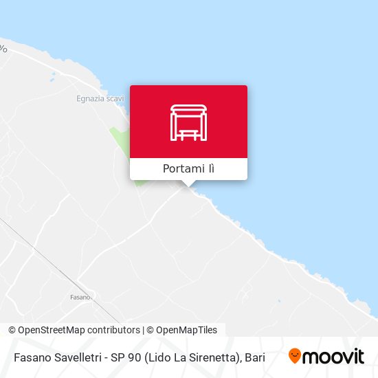 Mappa Fasano Savelletri - SP 90 (Lido La Sirenetta)