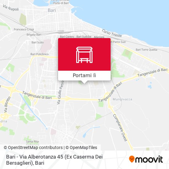 Mappa Bari - Via Alberotanza 45 (Ex Caserma Dei Bersaglieri)