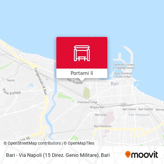 Mappa Bari - Via Napoli (15 Direz. Genio Militare)