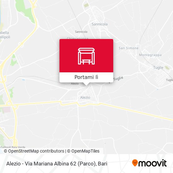 Mappa Alezio - Via Mariana Albina 62 (Parco)