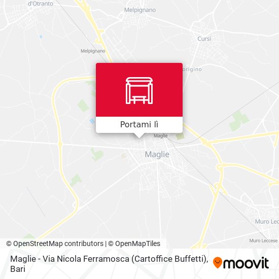 Mappa Maglie - Via Nicola Ferramosca (Cartoffice Buffetti)