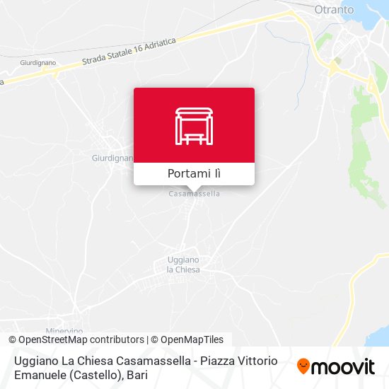 Mappa Uggiano La Chiesa Casamassella - Piazza Vittorio Emanuele (Castello)