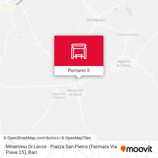 Mappa Minervino Di Lecce - Piazza San Pietro (Fermata Via Piave 25)