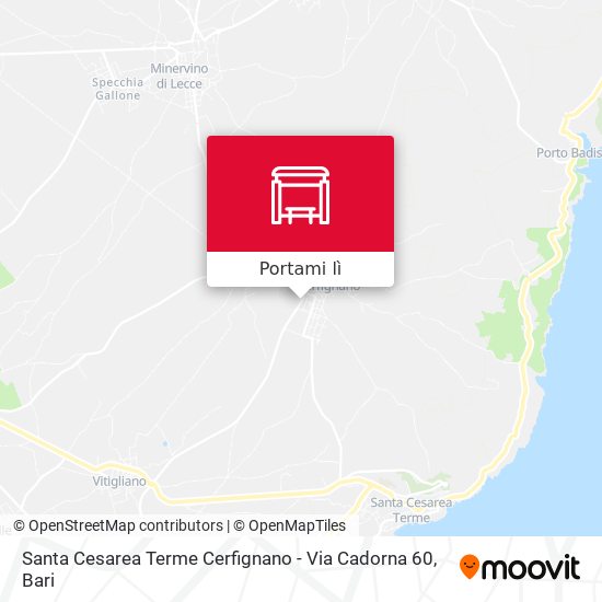 Mappa Santa Cesarea Terme Cerfignano - Via Cadorna 60