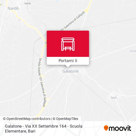 Mappa Galatone - Via XX Settembre 164 - Scuola Elementare