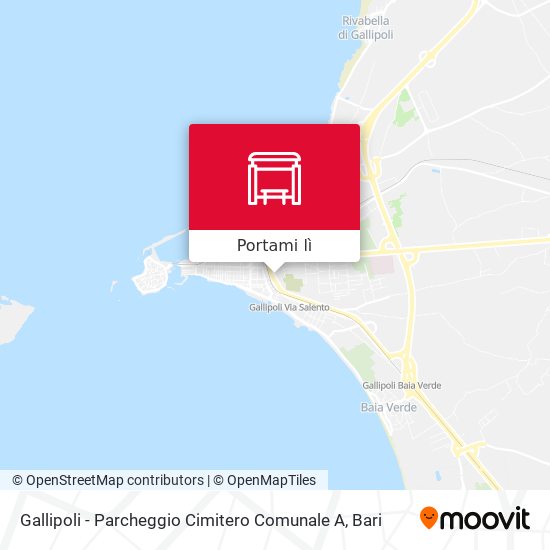 Mappa Gallipoli - Parcheggio Cimitero Comunale A