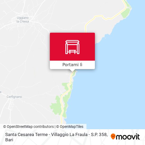 Mappa Santa Cesarea Terme - Villaggio La Fraula - S.P. 358