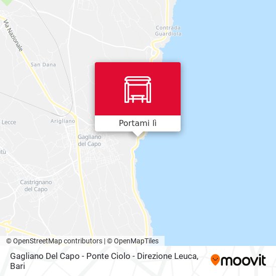 Mappa Gagliano Del Capo - Ponte Ciolo - Direzione Leuca