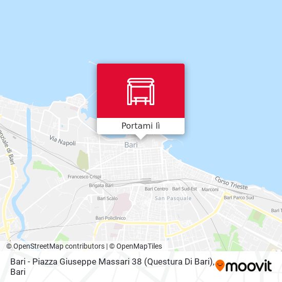 Mappa Bari - Piazza Giuseppe Massari 38 (Questura Di Bari)