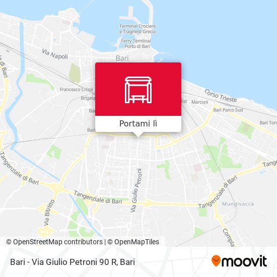 Mappa Bari - Via Giulio Petroni 90 R