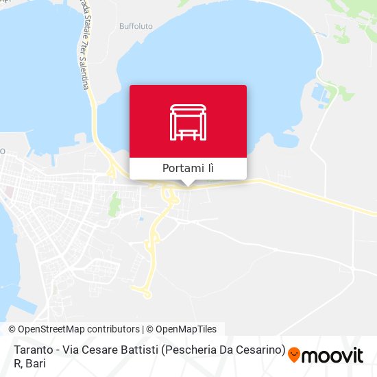 Mappa Taranto - Via Cesare Battisti (Pescheria Da Cesarino) R