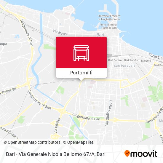 Mappa Bari - Via Generale Nicola Bellomo 67 / A