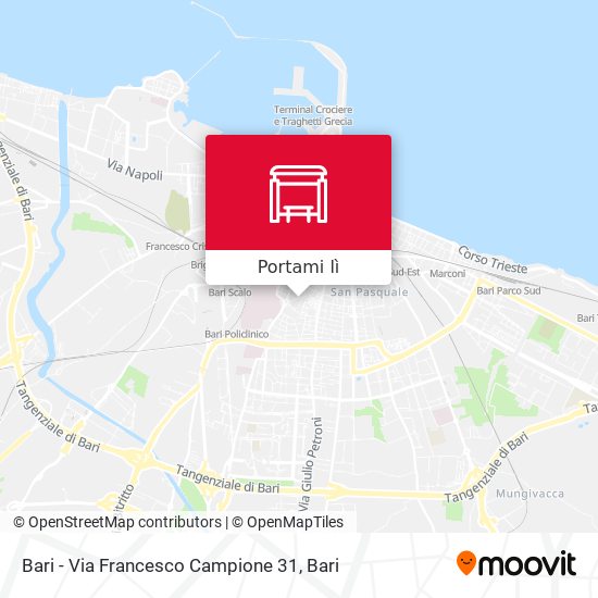 Mappa Bari - Via Francesco Campione 31