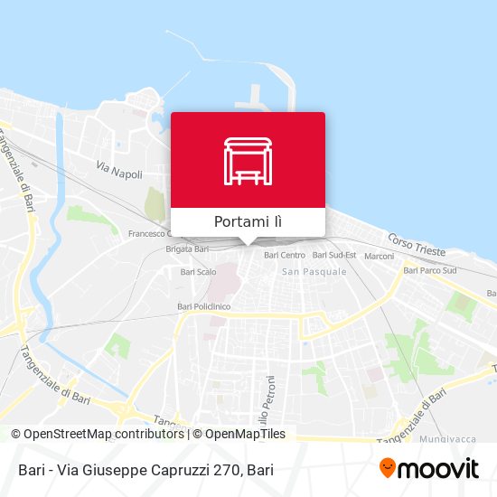 Mappa Bari - Via Giuseppe Capruzzi 270