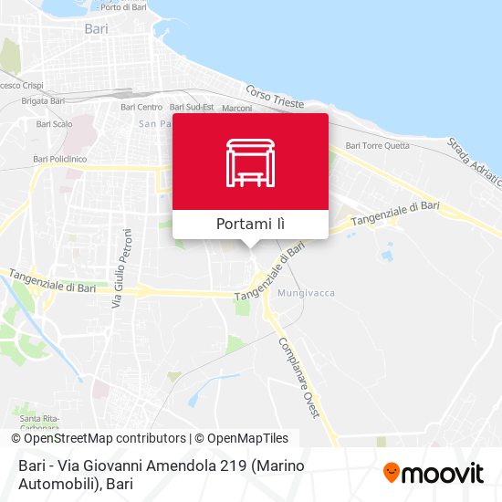 Mappa Bari - Via Giovanni Amendola 219 (Marino Automobili)