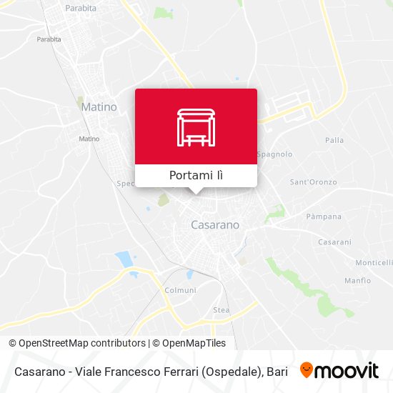 Mappa Casarano - Viale Francesco Ferrari (Ospedale)