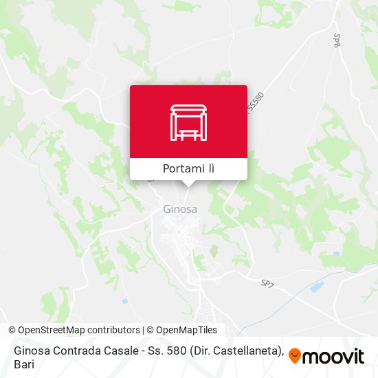 Mappa Ginosa Contrada Casale - Ss. 580 (Dir. Castellaneta)
